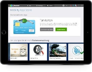 Corporate Carsharing Software auf dem Tablet