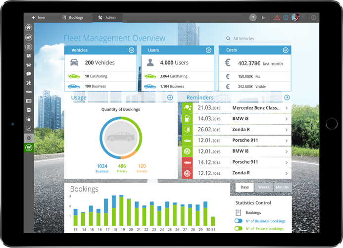 Modulare Fuhrparkverwaltungs-Software auf dem iPad